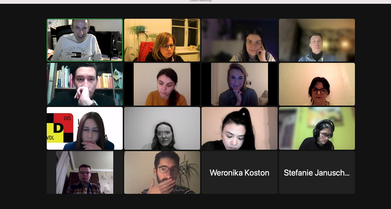 Online-Treffen des Jungen Netzwerks Online-Treffen des Jungen Netzwerks